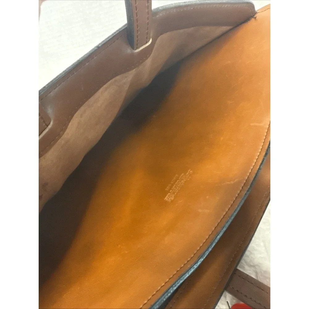 Vintage Schlesinger Brothers Leather Briefcase Attache Portfolio GL Monogram